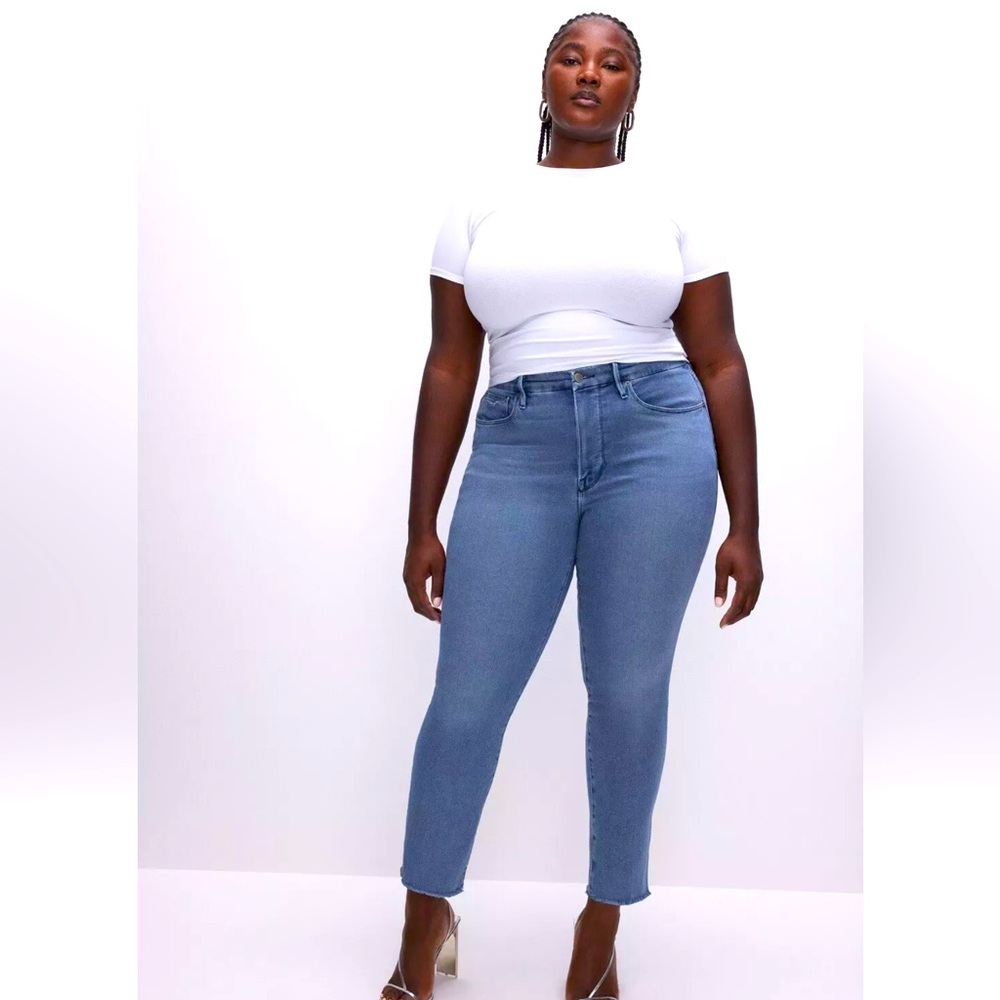 NWT GOOD AMERICAN Good Legs Straight Jeans 20 (Fits Like 18) MSRP $139